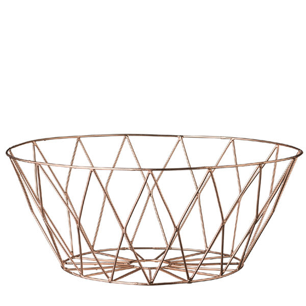 Bloomingville Brotkorb Kupfer - kupferfarbener Obst- und Gemüsekorb