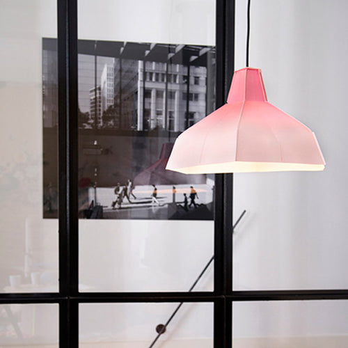 Pepe Heykoop Papierlampe folded lampshade rosa - Designer Lampenschirm aus Papier