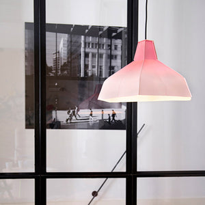 Pepe Heykoop Papierlampe folded lampshade rosa - Designer Lampenschirm aus Papier