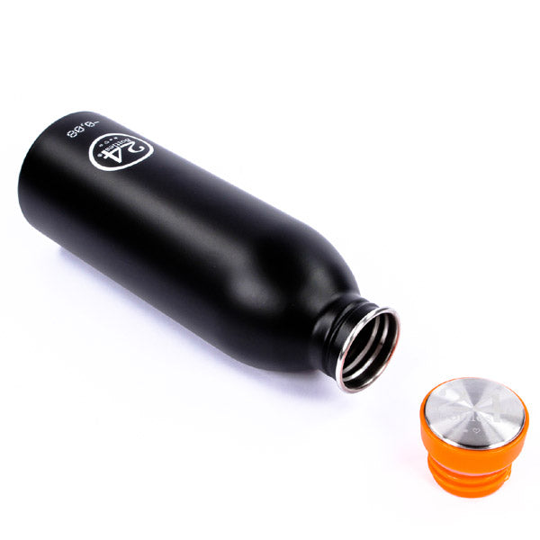 24bottles Edelstahl Trinkflasche tuxedo black - Designer Sport Trinkflasche schwarz 500 ml