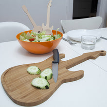 Kikkerland Schneidebrett Gitarre aus Bambusholz - witziges Cutting Board
