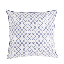 Bio Baumwolle Dekokissen Blue Octagon 40x40 cm - Wendekissen von Pete & Sally made in Germany