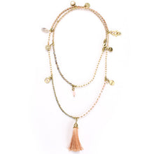 Exoal Kette Holi Collors in nude-gold - Natursteinkette mit Farbverlauf