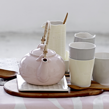 Bloomingville Zuckerdose Alberte helles erdbeer - Keramikdose mit Deckel in pastell rosa