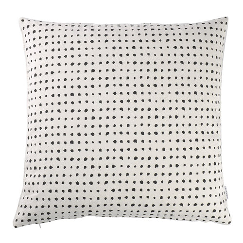 PB Home Kissenbezug  Black Dots 50x50 cm - weißes Sofakissen mit schwarzen Punkten