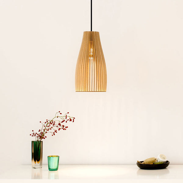 IUMI Pendelleuchte ENA natur - Hängelampe aus Holz made in Berlin