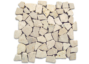 1 qm Marmormosaik almond white von stein und ambiente - exklusiver Natursteinboden in creme