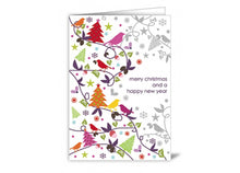 Weihnachtskarte "merry christmas and a happy new year"