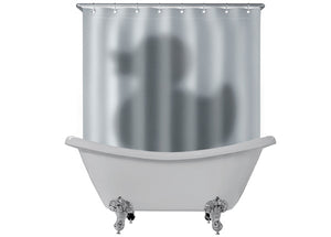 Duschvorhang der Schatten der Ente - die große Bedrohung unter der Dusche