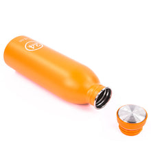 24bottles Edelstahl Trinkflasche total orange - Designer Sport Trinkflasche grau 500 ml