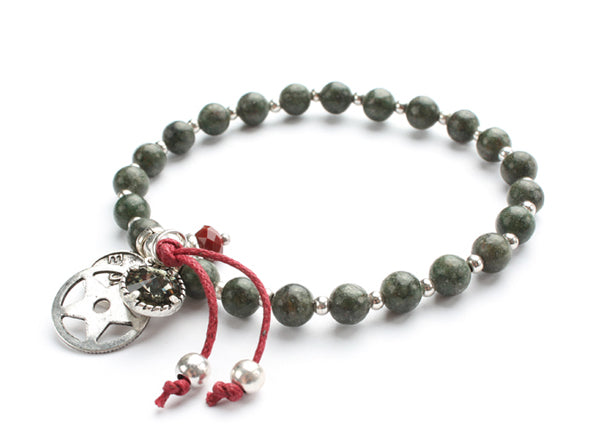 Armband simple single in naturgrün von exoal