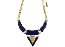 Pilgrim Kette Eccentic Tribal - vergoldete Kette mit dunkelblau