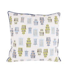 Bio Baumwolle Dekokissen Blue Octagon 40x40 cm - Wendekissen von Pete & Sally made in Germany