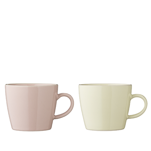 Bloomingville Tasse Alberte in vanille - Keramikbecher mit Henkel in hellem gelb