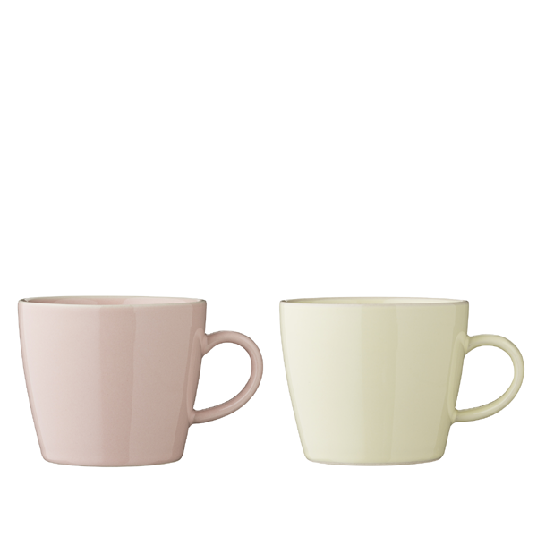 Bloomingville Tasse Alberte in vanille - Keramikbecher mit Henkel in hellem gelb