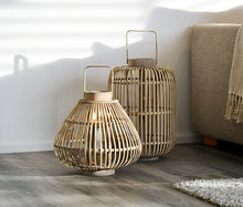 Broste Copenhagen Laterne Sahara - Windlicht aus Bambusholz