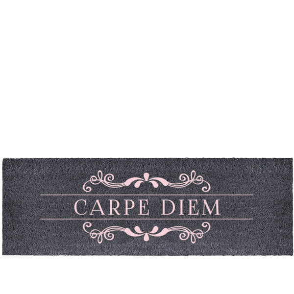 Fußmatte Carpe Diem extra breit - langer Türvorleger aus Kokosfaser 120 x 44 cm