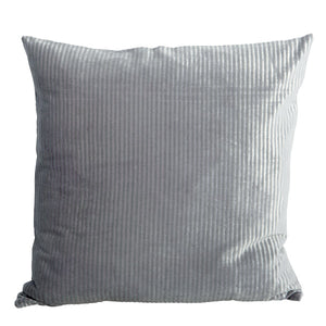 House Doctor Kissenbezug Pale Stripes grau - Kissenhülle aus Samt 50x50 cm