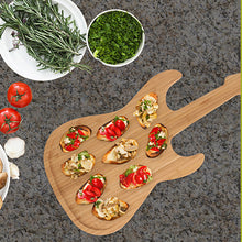 Kikkerland Schneidebrett Gitarre aus Bambusholz - witziges Cutting Board
