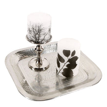 Broste Copenhagen Kerzenplatte Shandi in silber - Kerzenteller aus Aluminium