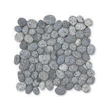 stein & ambiente 1 Netz Kieselsteinfliese grau weiß - Kieselstein "speckled grey"