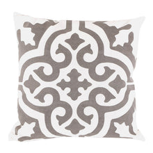 PB Home Baumwollkissen Marrakesh in weiß-taupe - schönes Sofakissen in 50x50 cm