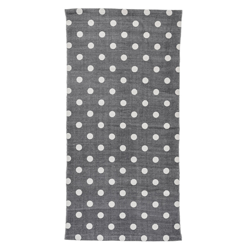 Bloomingville Teppich Cool Grey aus Baumwolle - Läufer, Rug 120x60 cm in grau-weiß