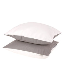Pete & Sally Außenkissen in weiß-taupe 50x50 cm - Outdoor-Kissen UV beständig