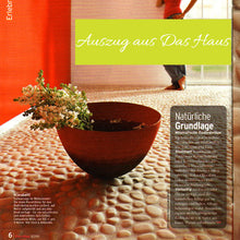 stein & ambiente 1 qm Kieselsteinboden dunkelgrau - Kieselsteinfliesen "obsidian black"