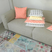 Bio Baumwolle Kissen Canvas in rot - Dekokissen von Pete & Sally in 40x40 cm made in Germany