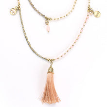 Exoal Kette Holi Collors in nude-gold - Natursteinkette mit Farbverlauf