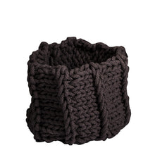 Broste kleiner Strickkorb Knit in dunkelgrau - Aufbewahrungskorb gestrickt