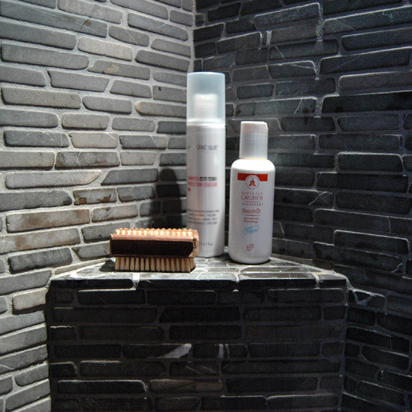 1 qm Marmorsticks caligo grey von stein & ambiente - Marmorstäbchen schwarz-grau