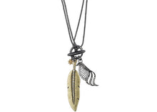 Kette mit Feder gold-silber von Pilgrim