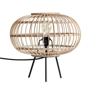 Vintage Tischlampe simply bamboo - kleine Stehlampe aus Bambusholz