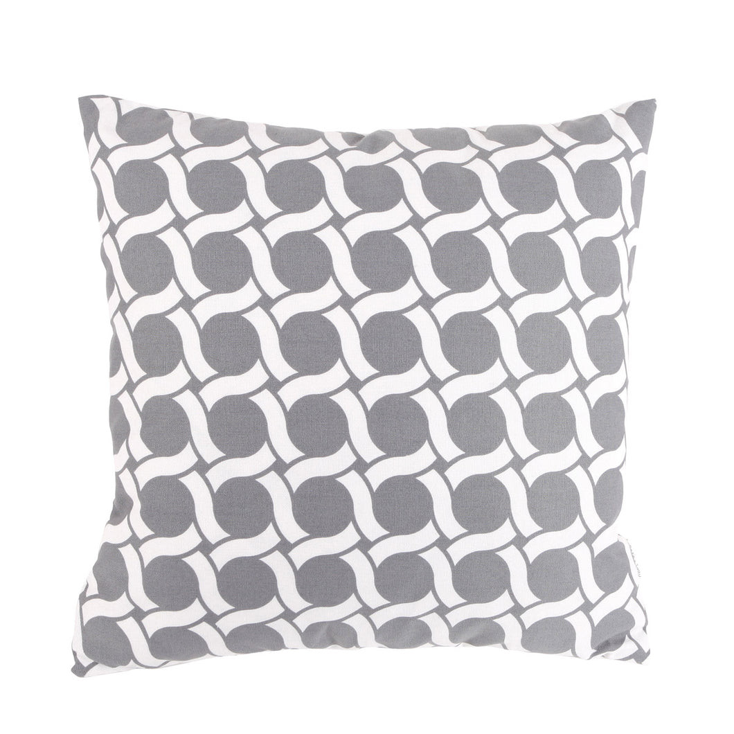 Bio Baumwolle Kissen Canvas in grau - Dekokissen von Pete & Sally in 40x40 cm made in Germany