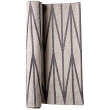 Bloomingville Läufer grafisch sand-grau - kleiner Teppich aus Baumwolle