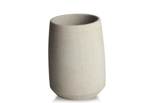 Becher Sandstone von möve - beigefarbener Zahnputzbecher aus Sandstein