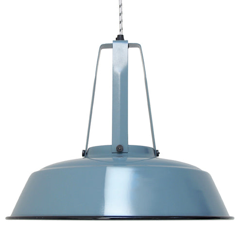 HK Living Lampe Workshop L industrial blue - Vintage Deckenlampe aus Metall in blau