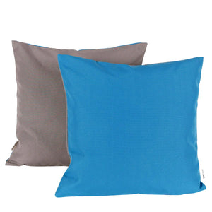Pete & Sally Outdoor Kissen in petrol-taupe 40x40 cm - Außenkissen UV beständig