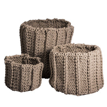 Broste großer Strickkorb Knit in natur - Korb für Feuerholz