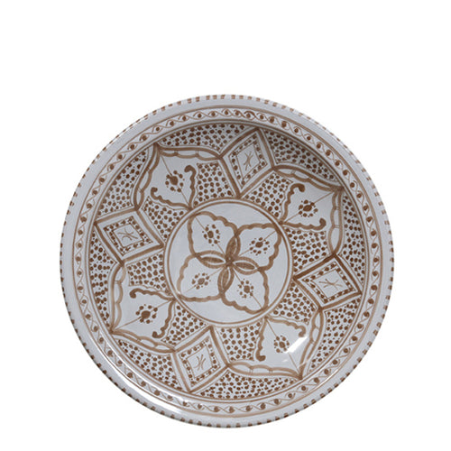 HK Living Souk Bowl grau-braun - handmade Schale Marokko Design