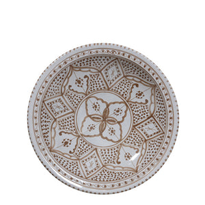 HK Living Souk Bowl grau-braun - handmade Schale Marokko Design