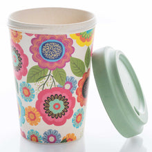 Bamboo Cup Flower Power - wiederverwendbarer coffee to go Becher
