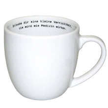 Susaba Glückstasse Verrücktheit - Tasse mit Henkel aus Keramik made in Germany