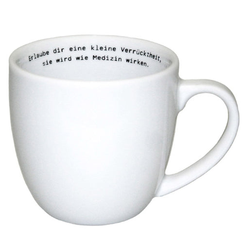 Susaba Glückstasse Verrücktheit - Tasse mit Henkel aus Keramik made in Germany