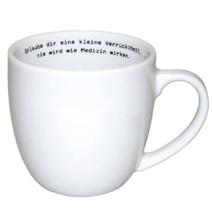 Susaba Glückstasse Verrücktheit - Tasse mit Henkel aus Keramik made in Germany