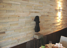 Wandverkleidung sahara beige aus Sandstein von stein & ambiente