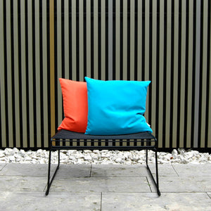Pete & Sally Außenkissen in orange-taupe 50x50 cm - Outdoor-Kissen UV beständig