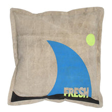 HK Living Sofakissen Shark in 50x50 cm - Dekokissen aus recycelten Zeltstoff